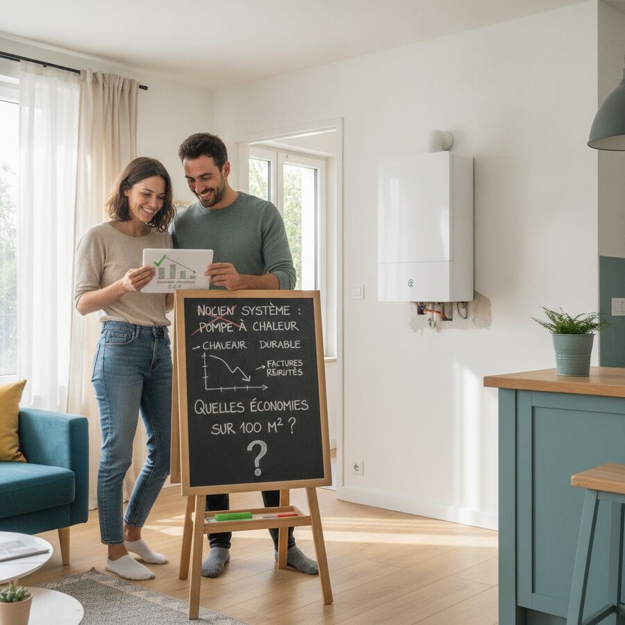 Abandonner le gaz pour une pompe à chaleur : quelles économies sur 100 m² ?