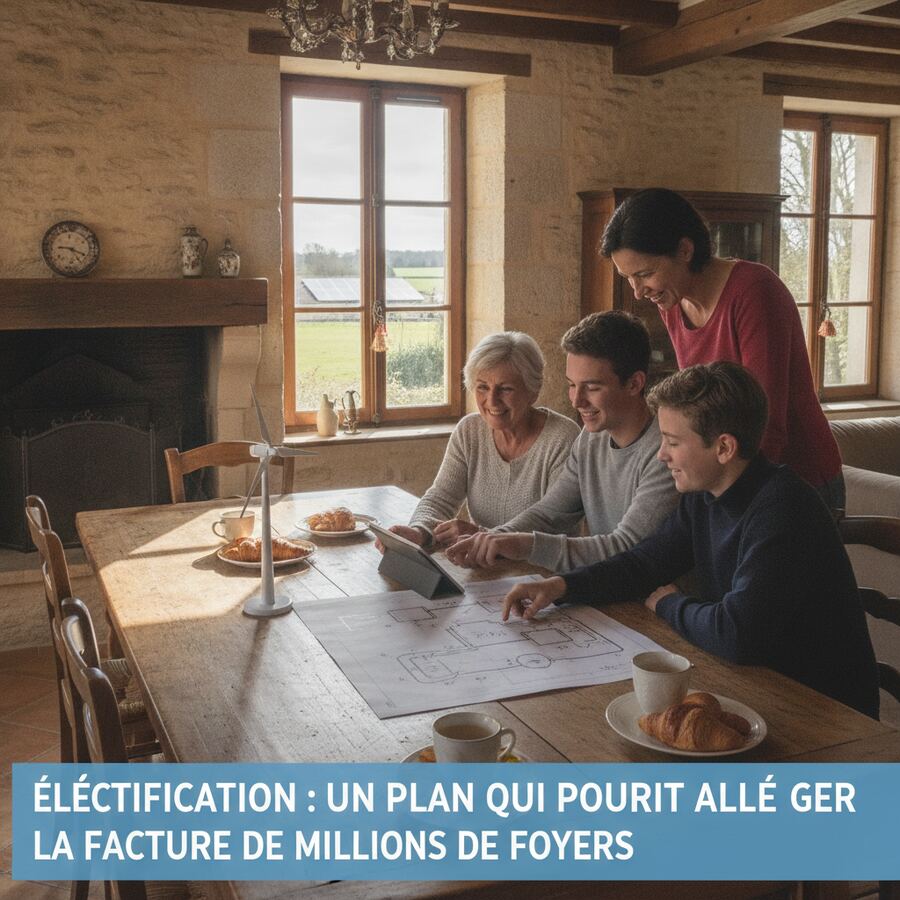 Électrification : un plan qui pourrait alléger la facture de millions de foyers