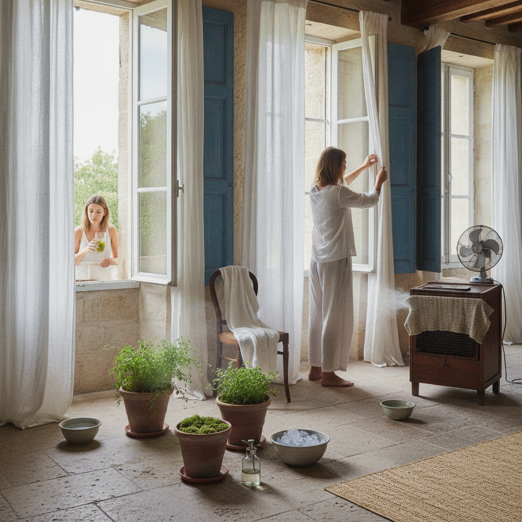 Garder sa maison fraîche quand le thermomètre frôle les 40 °C, sans tout miser sur la clim