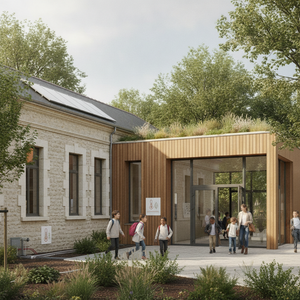 Géothermie et isolation : la rénovation d'une école primaire qui montre l'exemple