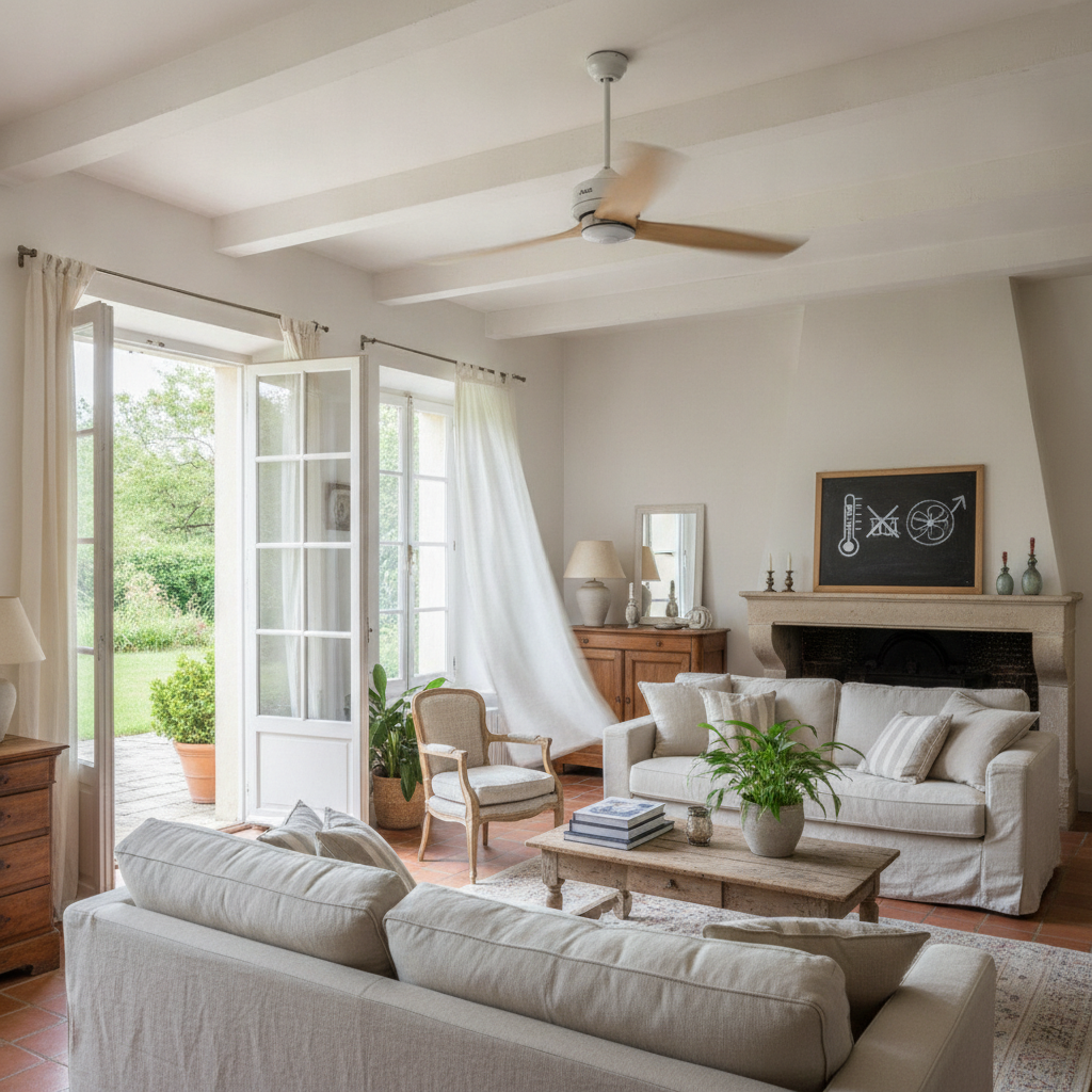 Le ventilateur de plafond, alternative économique redoutable face à la climatisation