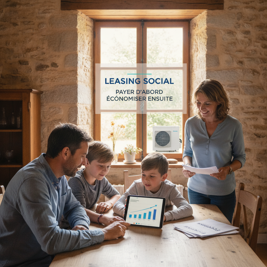 Leasing social de pompe à chaleur : payer d'abord, économiser ensuite