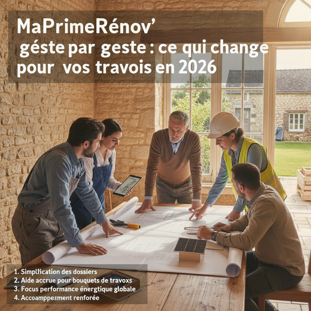 MaPrimeRénov' geste par geste : ce qui change pour vos travaux en 2026