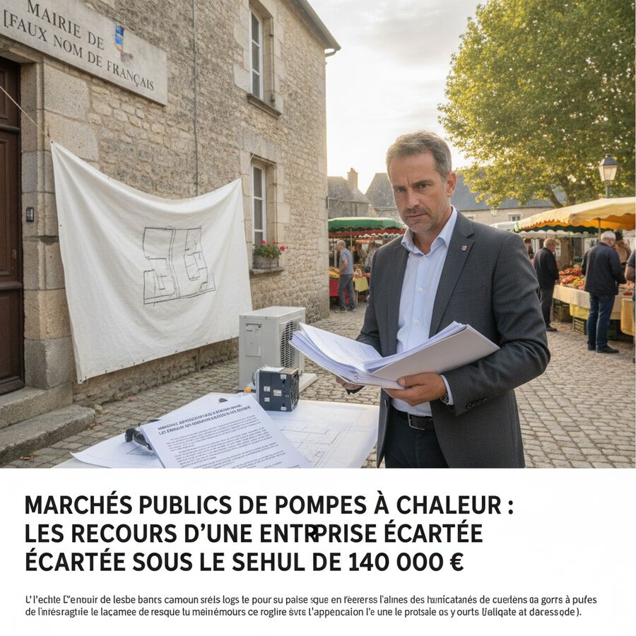 Marchés publics de pompes à chaleur : les recours d'une entreprise écartée sous le seuil de 140 000 €