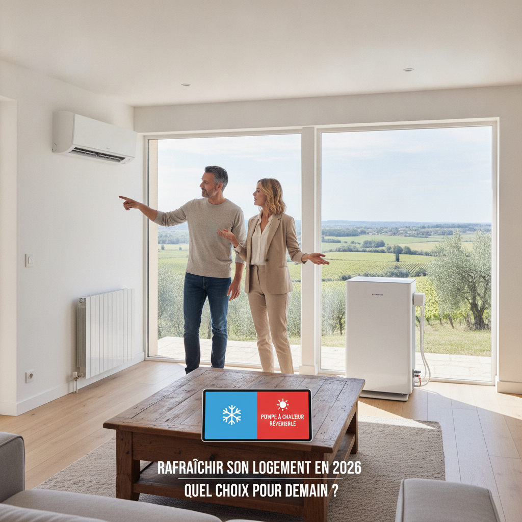 Rafraîchir son logement en 2026 : clim ou pompe à chaleur réversible ?